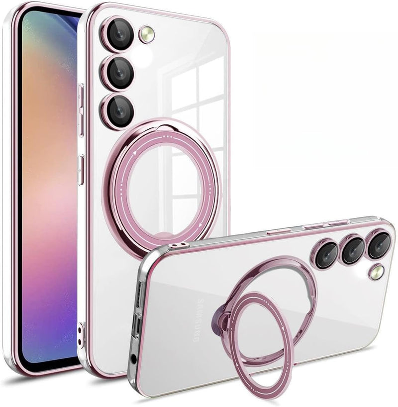 Galaxy S23 Plus Magnetic Clear Cases with Magsafe Ring Stand - Banana Cellular Solutions