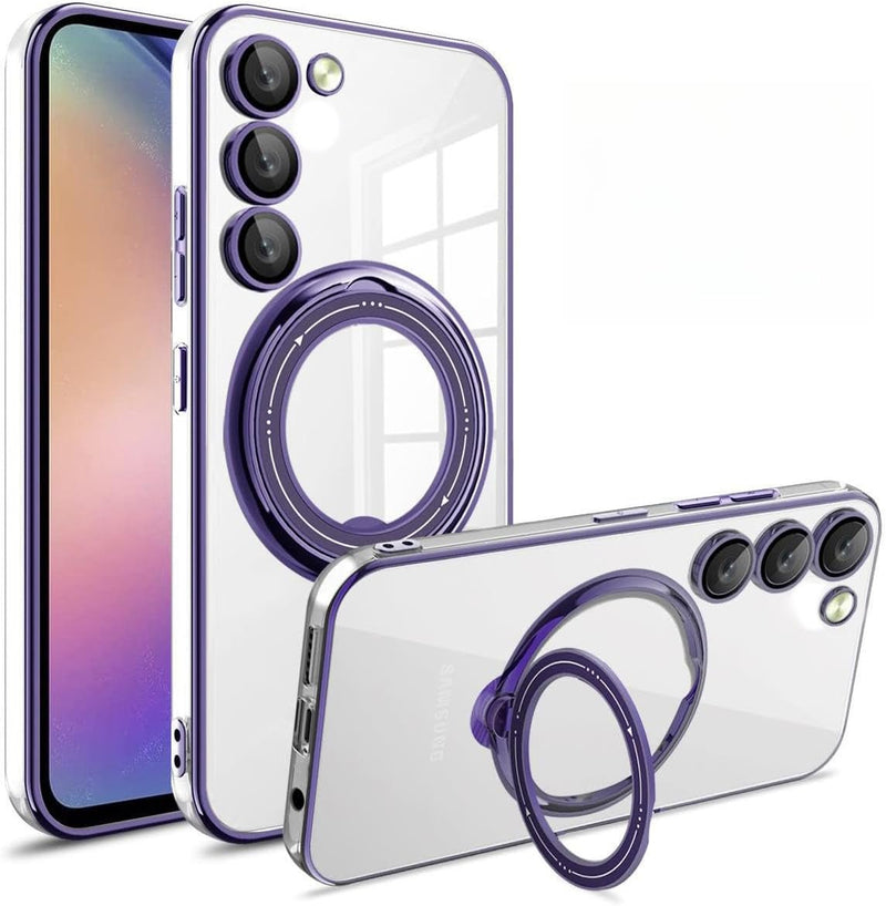 Galaxy S23 Plus Magnetic Clear Cases with Magsafe Ring Stand - Banana Cellular Solutions