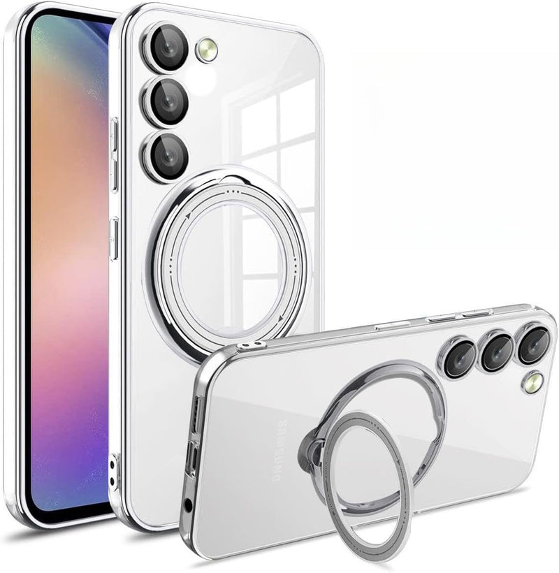 Galaxy S23 Plus Magnetic Clear Cases with Magsafe Ring Stand - Banana Cellular Solutions