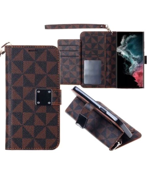 Galaxy S23 Plus Triangle Geometric Design Wallet Cases