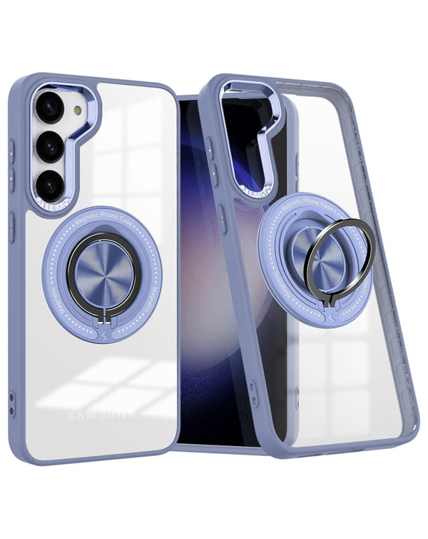 Galaxy S23 Plus Transparent Wireless Charging Case with Ring Holder - Banana Cellular Solutions