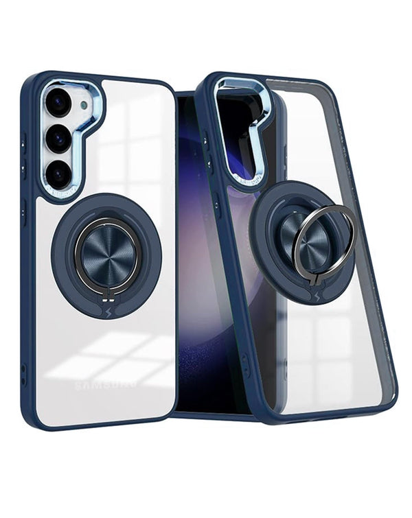 Galaxy S23 Plus Transparent Wireless Charging Case with Ring Holder - Banana Cellular Solutions