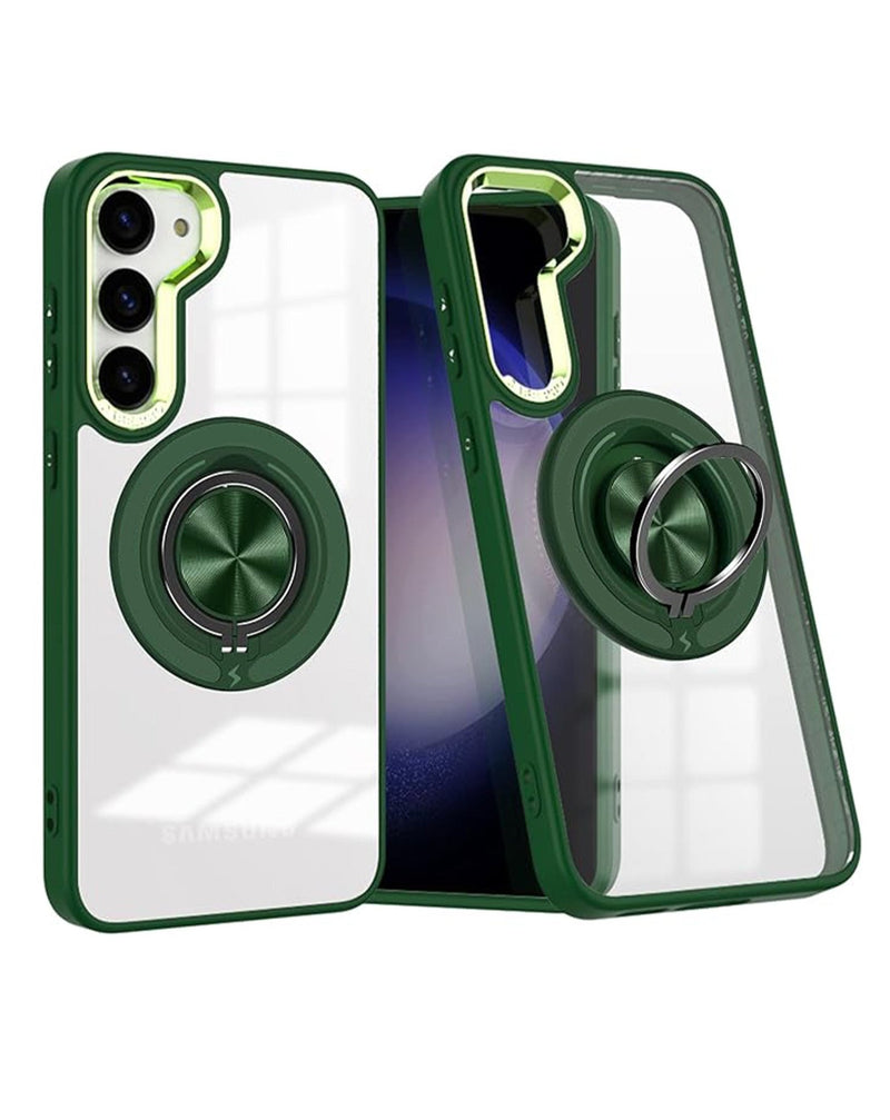 Galaxy S23 Plus Transparent Wireless Charging Case with Ring Holder - Banana Cellular Solutions