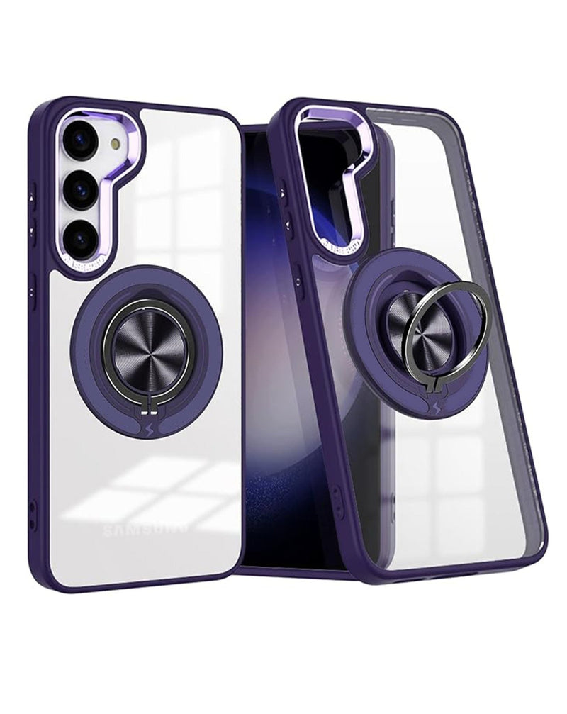 Galaxy S23 Plus Transparent Wireless Charging Case with Ring Holder - Banana Cellular Solutions