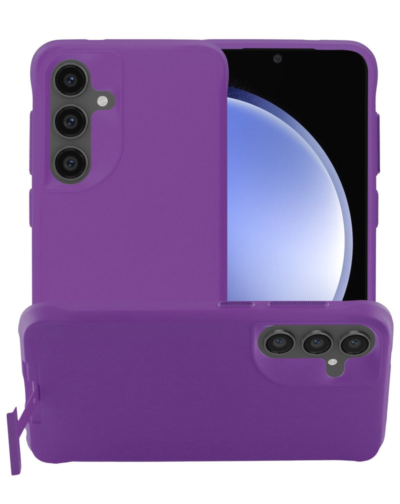 Galaxy S25 Wireless Charger Silicone Case with Metal Kickstand - ORANGE (Only Ground Shipping) - Banana Cellular Solutions