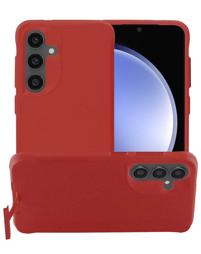 Galaxy S25 Wireless Charger Silicone Case with Metal Kickstand - ORANGE (Only Ground Shipping) - Banana Cellular Solutions