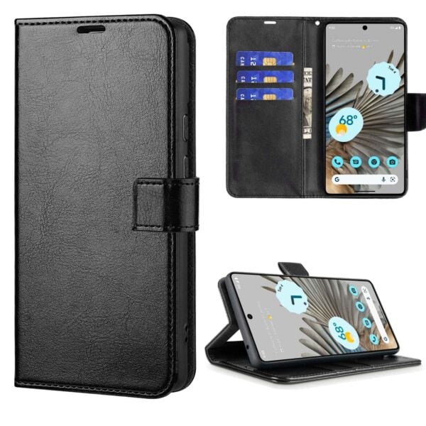 Google Pixel 7 Leather Wallet Case with Card Slot