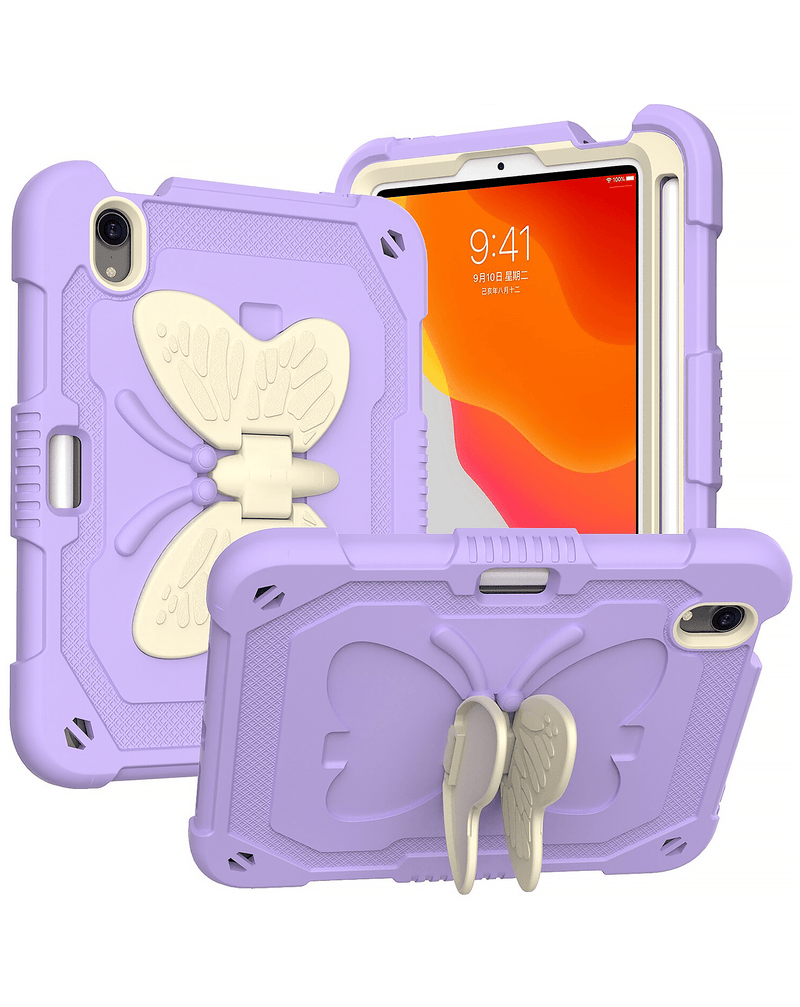 Protective Butterfly Stand Desing Case for iPad Mini 6 / 7 (A17 Pro) (Only Ground Shipping)