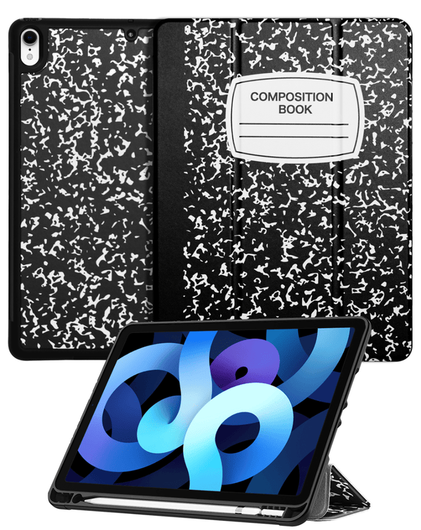 Old Style Notebook Design Case - Composition Book for iPad Mini 6 / 7 (A17 Pro) (Only Ground Shipping) - Banana Cellular Solutions