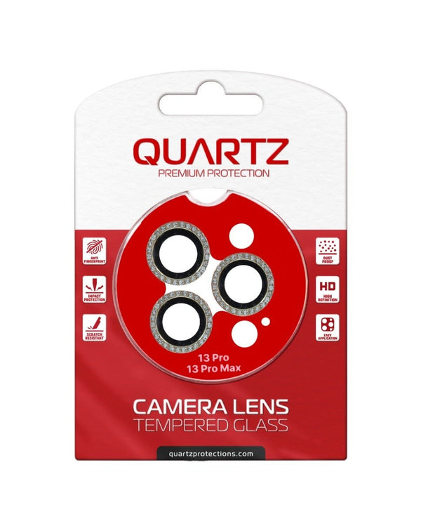 QUARTZ HD Tempered Diamonds Metal Ring for iPhone 13 Pro Max / 13 Pro Back Camera (GOLD) - Banana Cellular Solutions