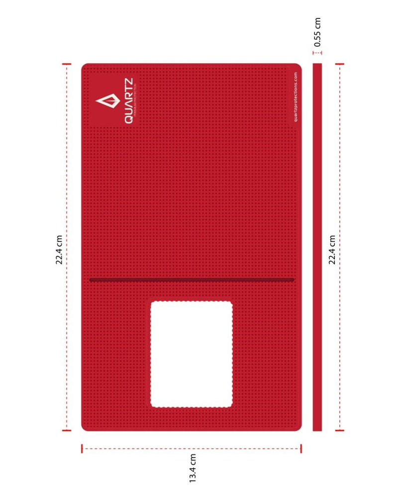 QUARTZ Anti - Slip Silicone Pad for Tempered Glass Installation (RED) - Banana Cellular Solutions