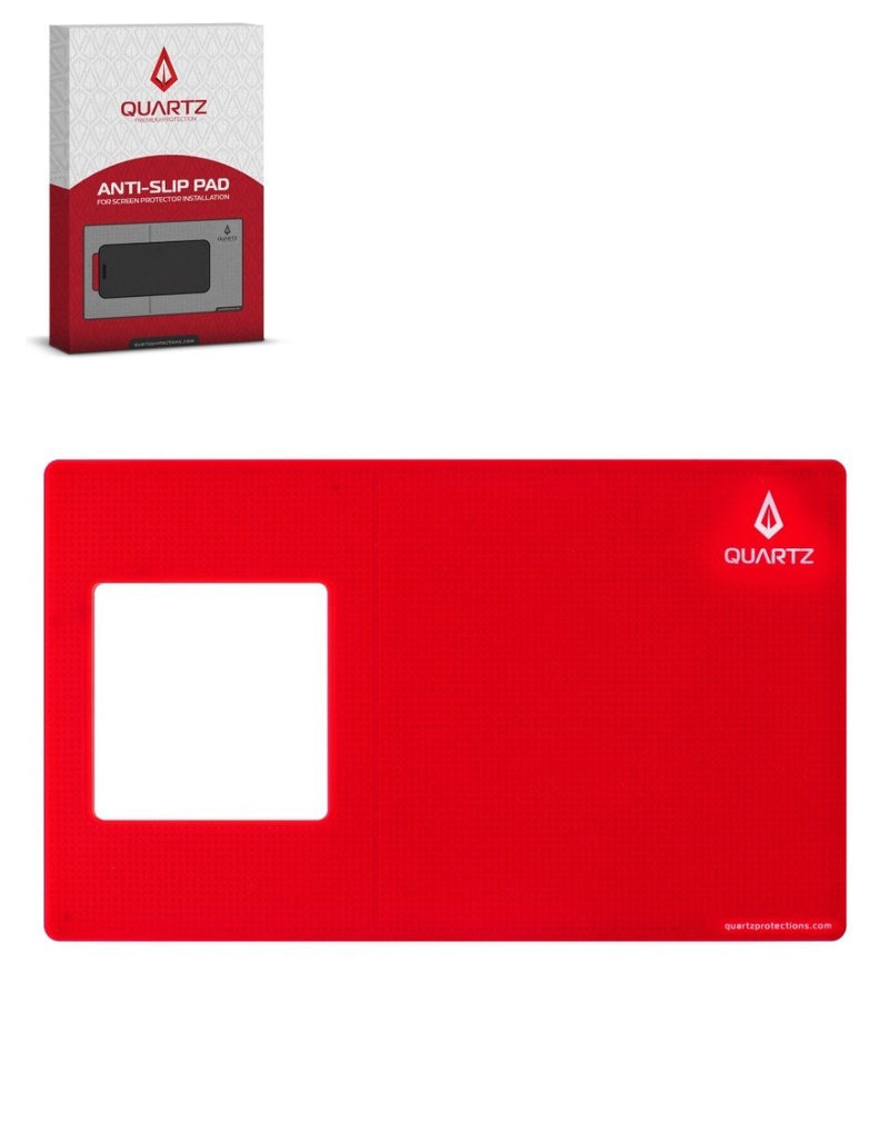 QUARTZ Anti - Slip Silicone Pad for Tempered Glass Installation (RED) - Banana Cellular Solutions