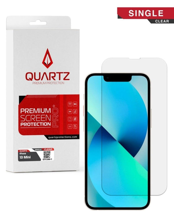 QUARTZ Clear Tempered Glass for iPhone 13 Mini (Single Pack) - Banana Cellular Solutions