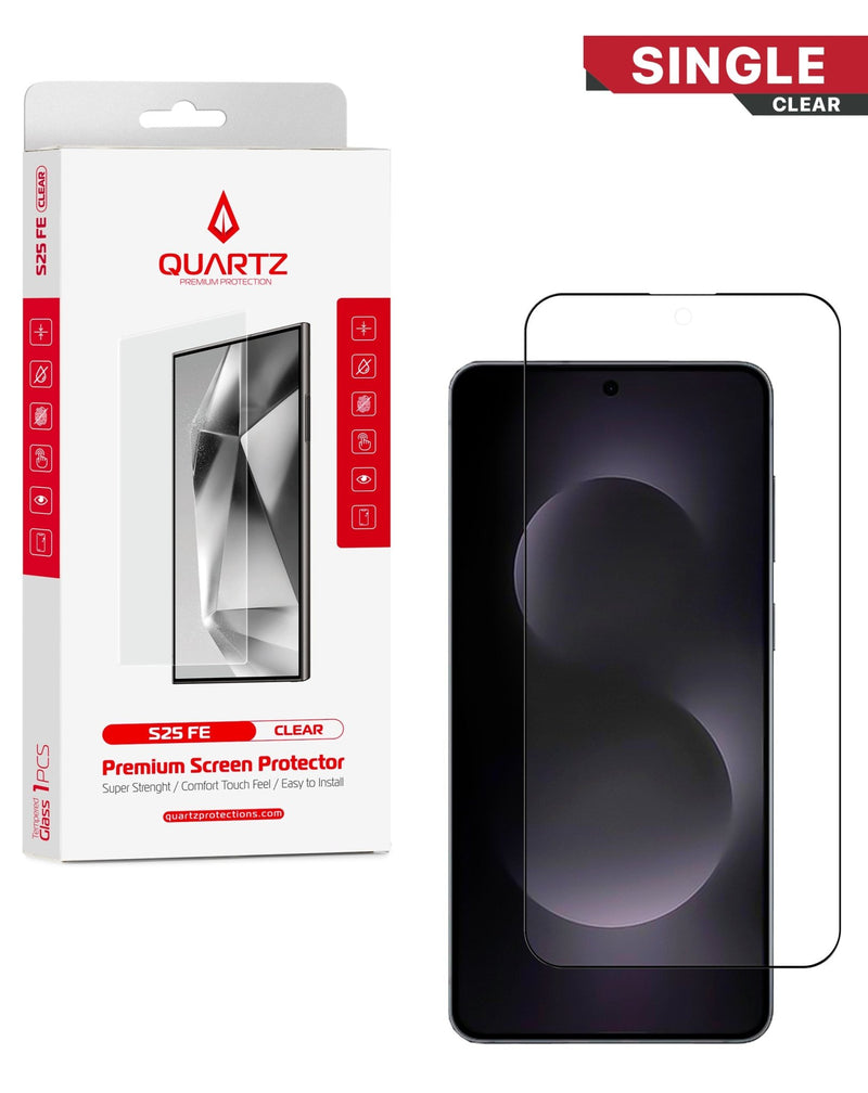 QUARTZ Clear Tempered Glass for Galaxy S25 FE (Single Pack) - Banana Cellular Solutions