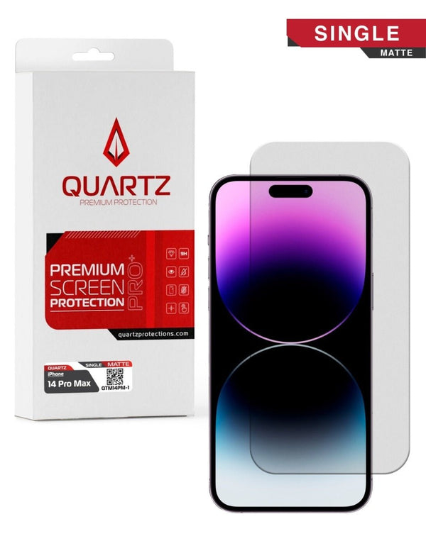 QUARTZ Matte Tempered Glass for iPhone 14 Pro Max (Single Pack) - Banana Cellular Solutions