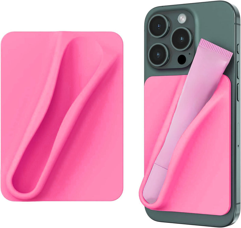 Lip Gloss Holder Sleeve for iPhone 16e – Silicone Adhesive Pocket