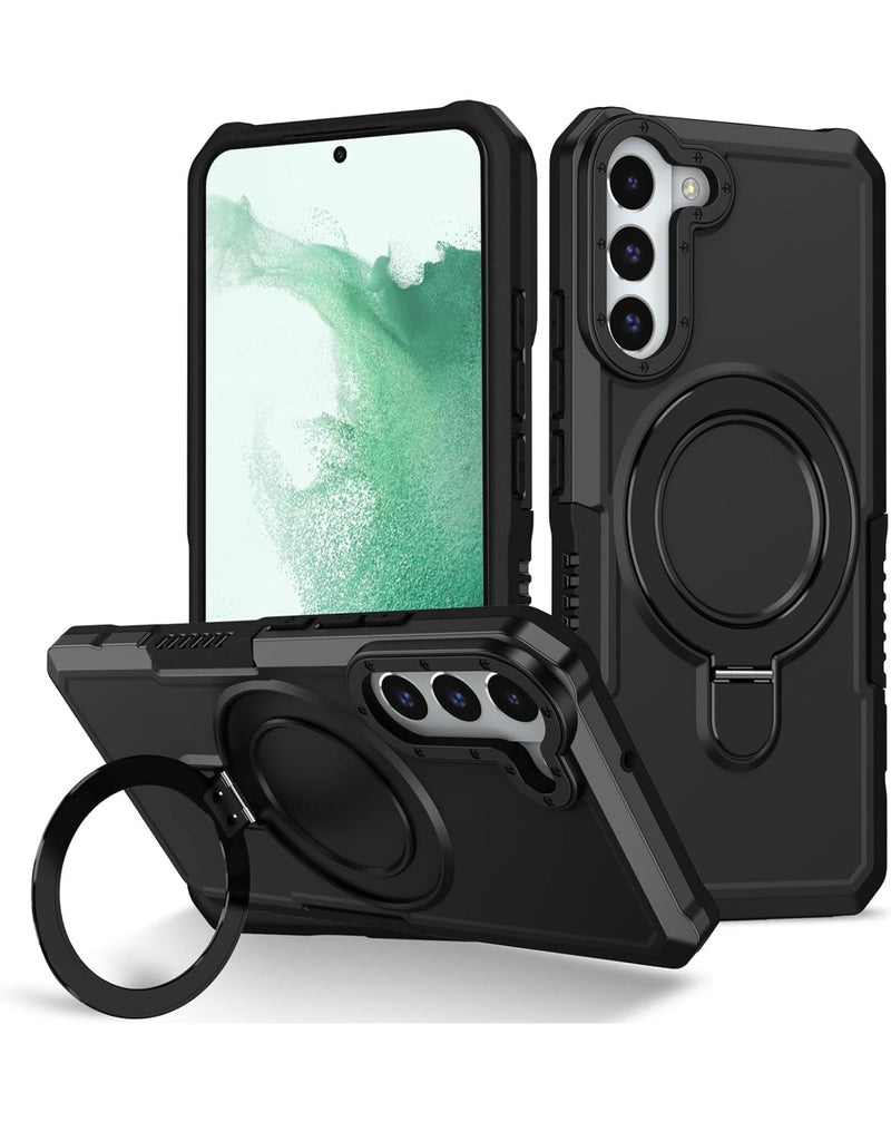 Hard PC Shockproof Case w /Ring Holder for Galaxy S23 Plus (Only Ground Shipping) - Banana Cellular Solutions