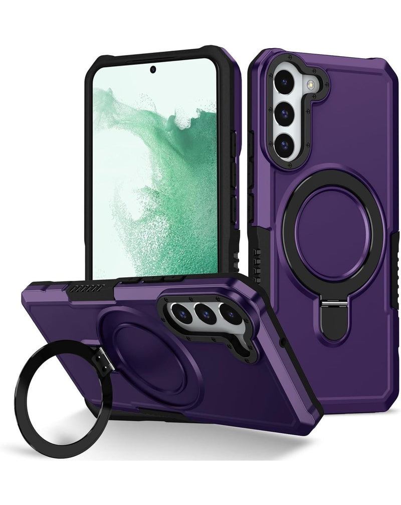 Hard PC Shockproof Case w /Ring Holder for Galaxy S23 Plus (Only Ground Shipping) - Banana Cellular Solutions