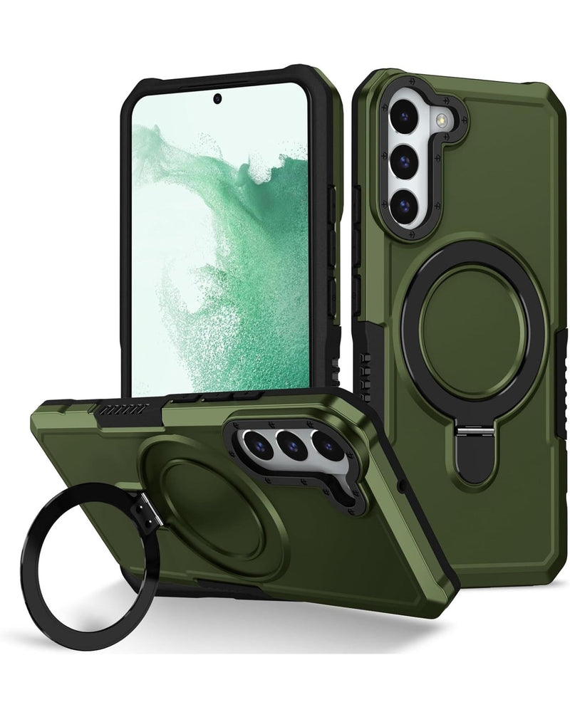 Hard PC Shockproof Case w /Ring Holder for Galaxy S23 Plus (Only Ground Shipping) - Banana Cellular Solutions