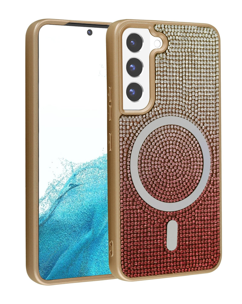 Wireless Charging Bling Diamond Crystal Case for Galaxy S23 Plus (Only Ground Shipping) - Banana Cellular Solutions