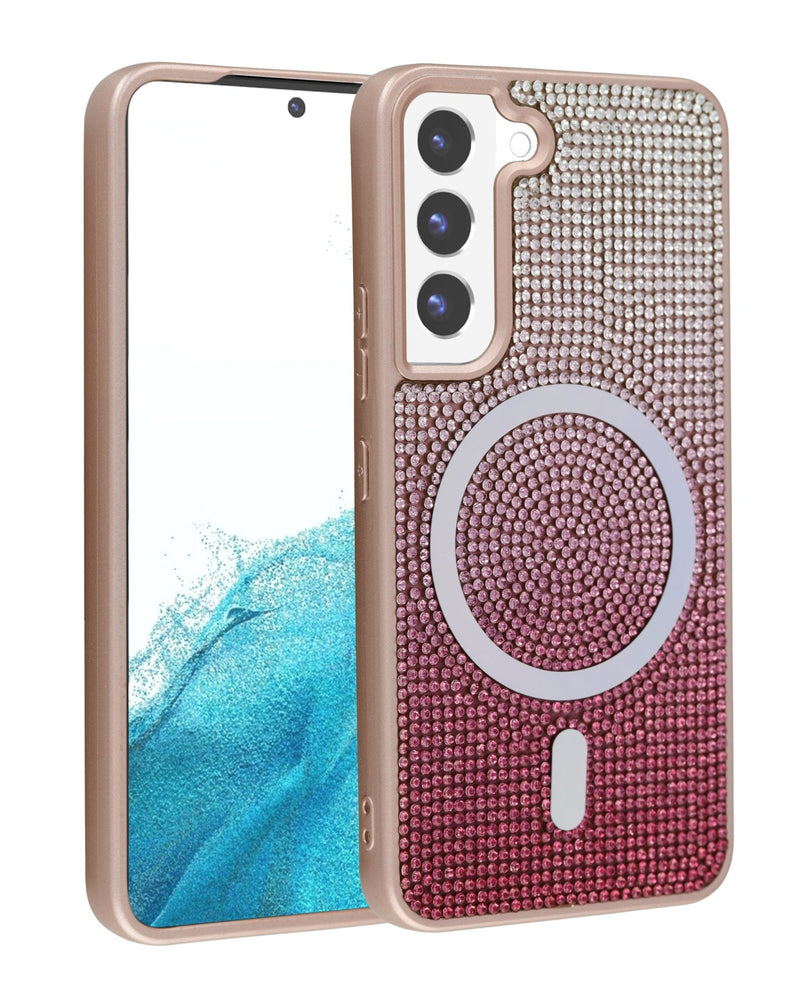 Wireless Charging Bling Diamond Crystal Case for Galaxy S23 Plus (Only Ground Shipping) - Banana Cellular Solutions