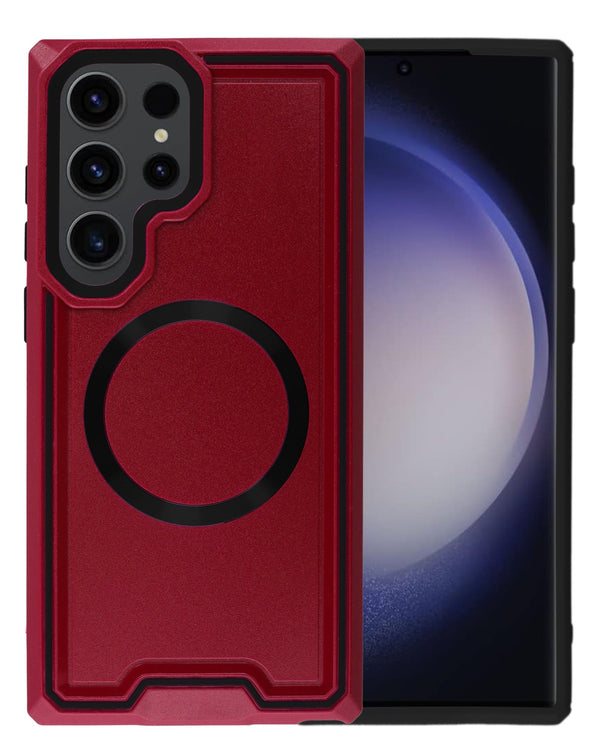 Non - Slip Translucent Matte Wireless Charging Case - RED for Galaxy S23 Ultra (Only Ground Shipping) - Banana Cellular Solutions