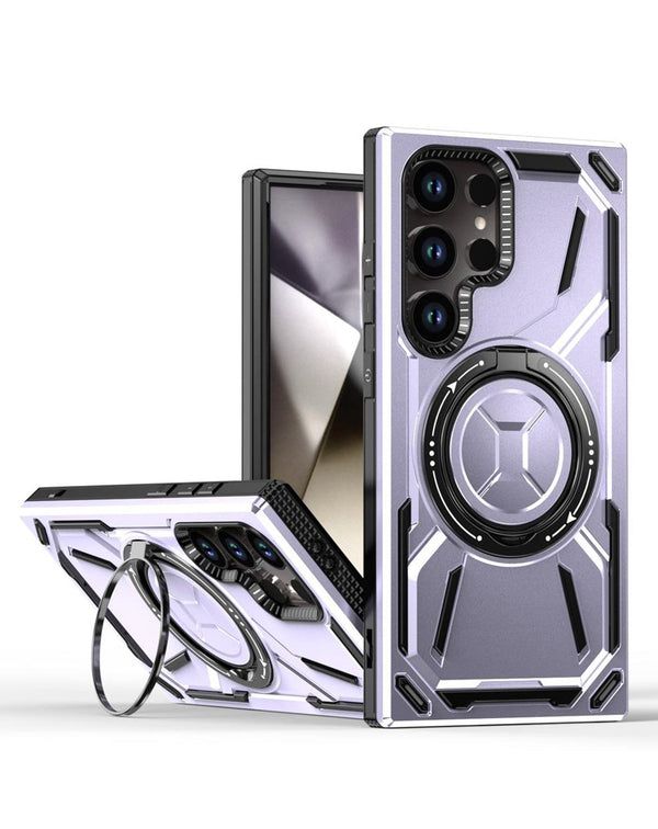 Full - Body Rugged Shockproof Case with Built - in Ring Holder for Galaxy S23 Ultra (Only Ground Shipping) - Banana Cellular Solutions