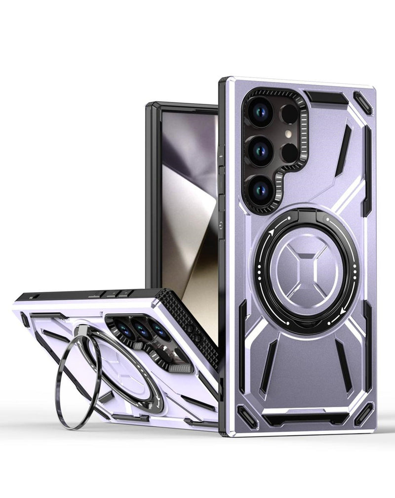 Full - Body Rugged Shockproof Case with Built - in Ring Holder for Galaxy S23 Ultra (Only Ground Shipping) - Banana Cellular Solutions