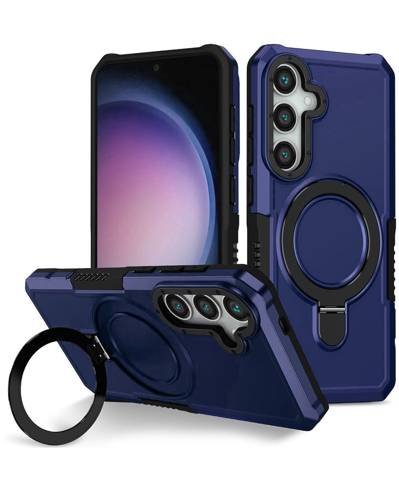 Hard PC Shockproof Case w /Ring Holder for Galaxy S24FE (Only Ground Shipping)