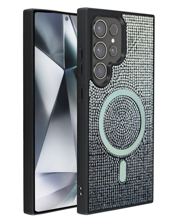 Wireless Charging Bling Diamond Crystal Case for Galaxy S24 Ultra (Only Ground Shipping)