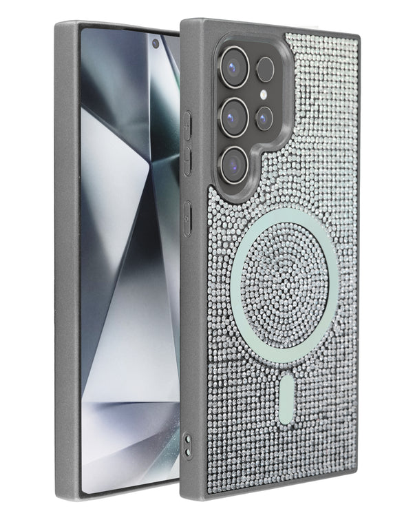 Wireless Charging Bling Diamond Crystal Case for Galaxy S24 Ultra (Only Ground Shipping)