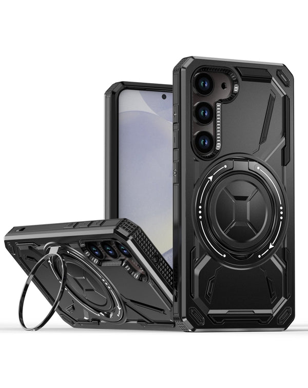 Full - Body Rugged Shockproof Case with Built - in Ring Holder for Galaxy S25 / S24 (Only Ground Shipping) - Banana Cellular Solutions