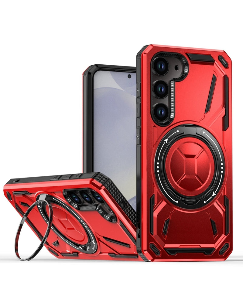 Full - Body Rugged Shockproof Case with Built - in Ring Holder for Galaxy S25 / S24 (Only Ground Shipping) - Banana Cellular Solutions