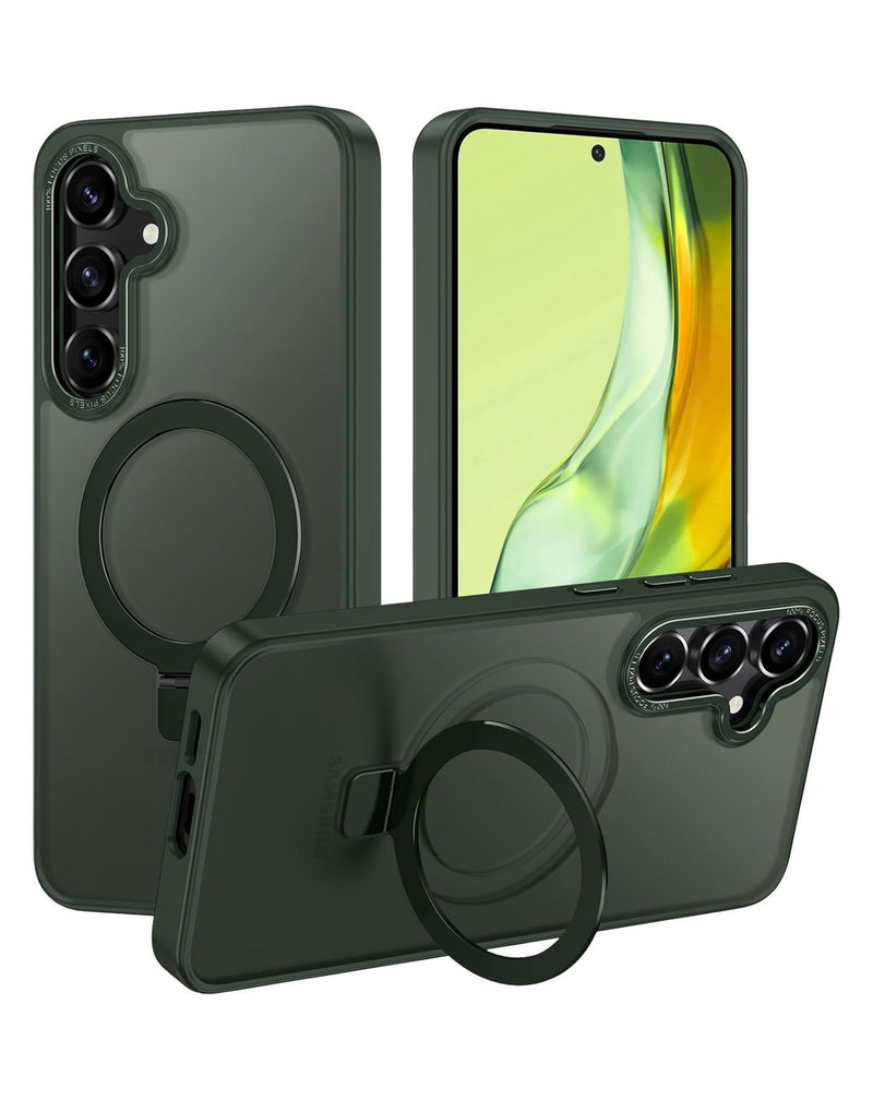 Carbon Wireless Charging Case with Ring Stand for Galaxy S25 (Only Ground Shipping) - Banana Cellular Solutions