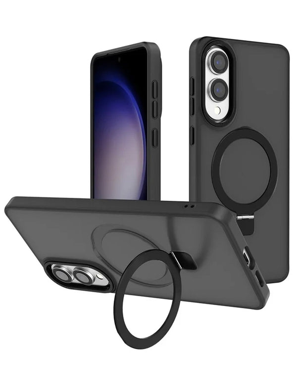 Carbon Wireless Charging Case with Ring Stand for Galaxy S25E (Only Ground Shipping) - Banana Cellular Solutions