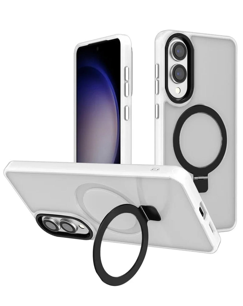 Carbon Wireless Charging Case with Ring Stand for Galaxy S25E (Only Ground Shipping) - Banana Cellular Solutions