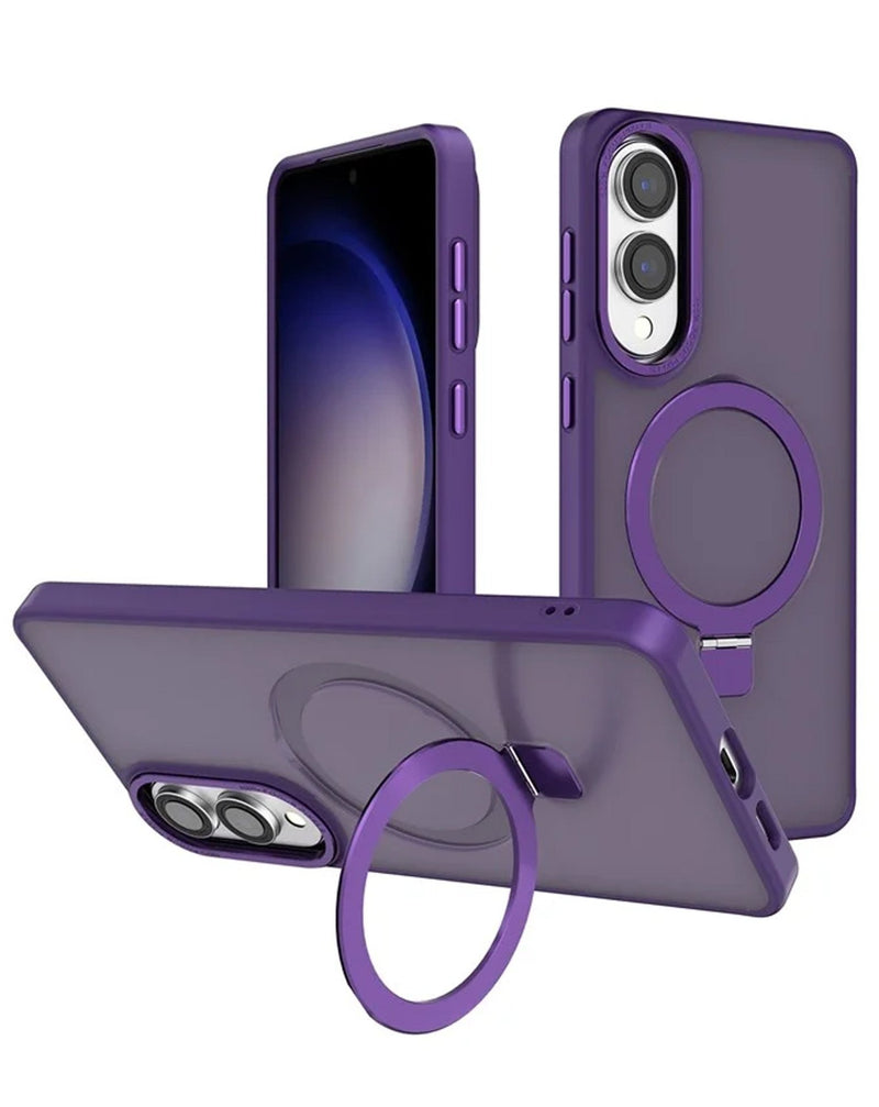 Carbon Wireless Charging Case with Ring Stand for Galaxy S25E (Only Ground Shipping) - Banana Cellular Solutions