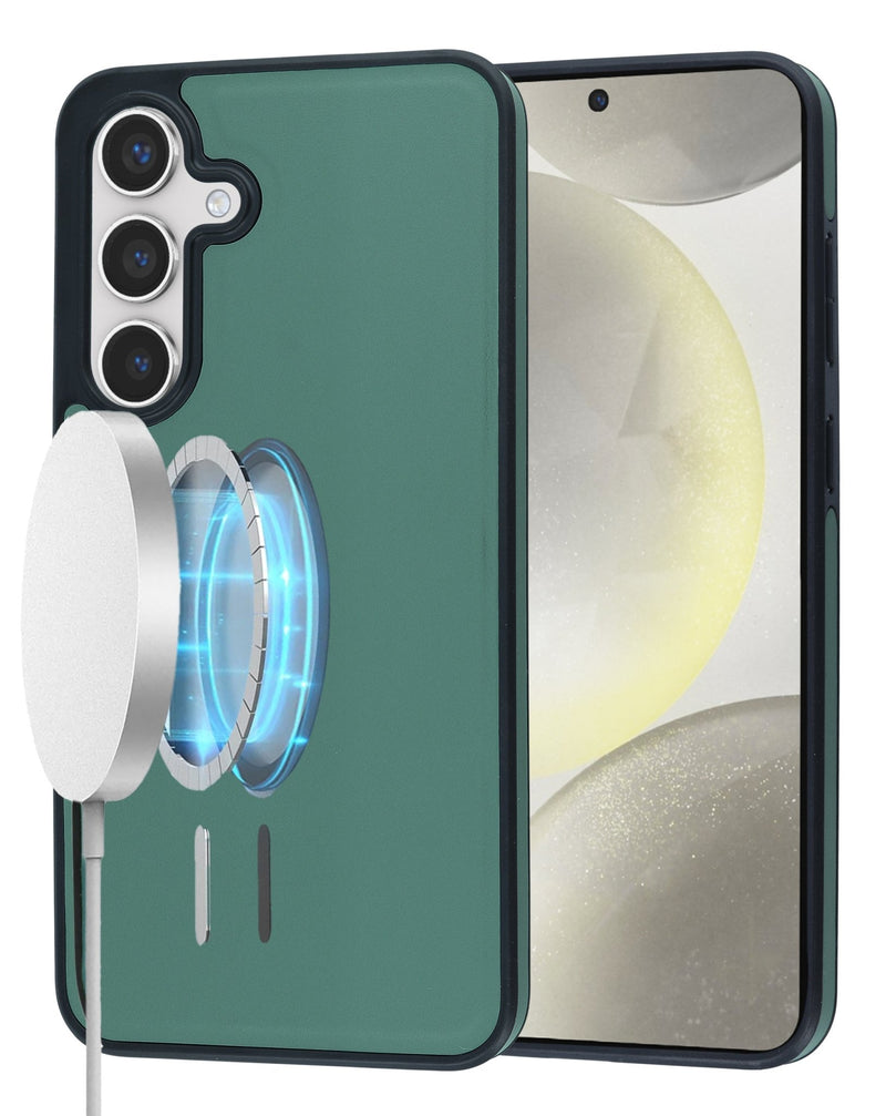 Leather Design Wireless Charging Case for Galaxy S25FE (Only Ground Shipping) - Banana Cellular Solutions