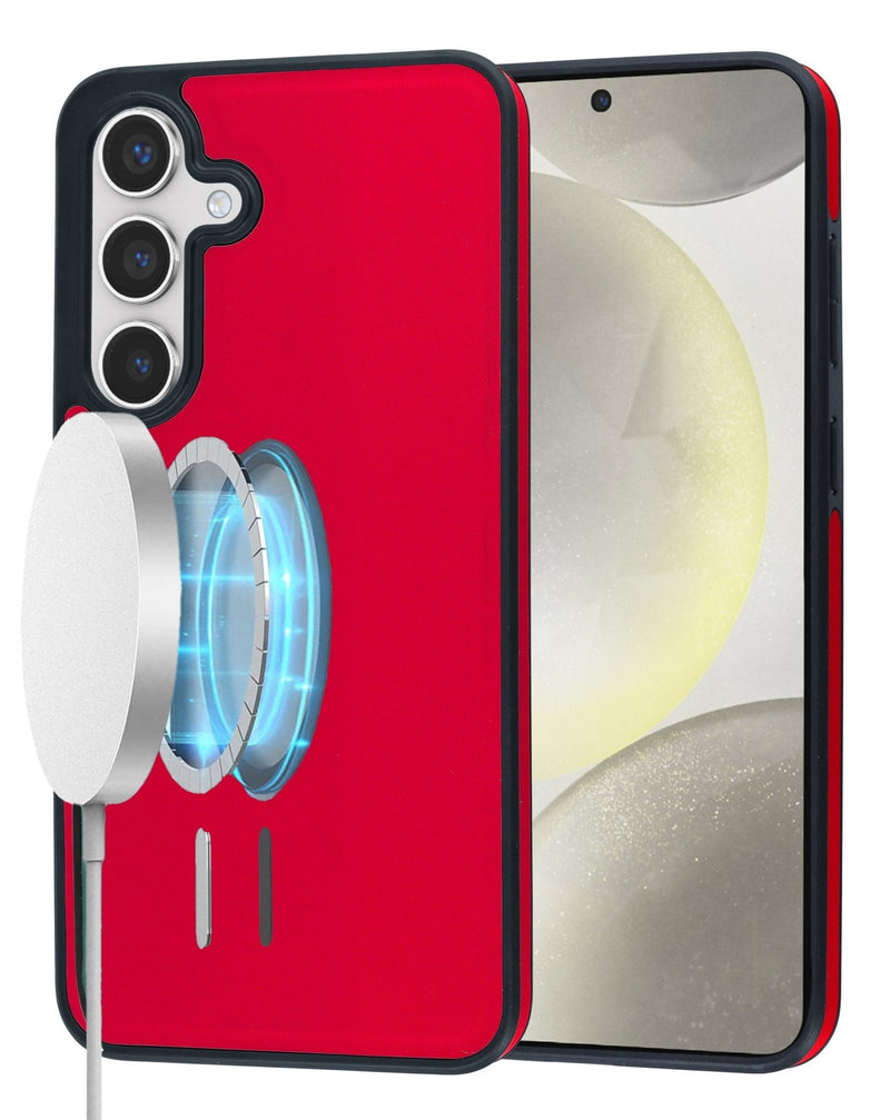 Leather Design Wireless Charging Case for Galaxy S25FE (Only Ground Shipping) - Banana Cellular Solutions