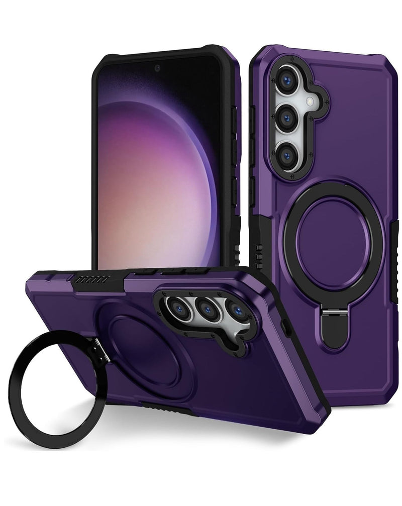 Hard PC Shockproof Case w /Ring Holder for Galaxy S25 Plus (Only Ground Shipping) - Banana Cellular Solutions