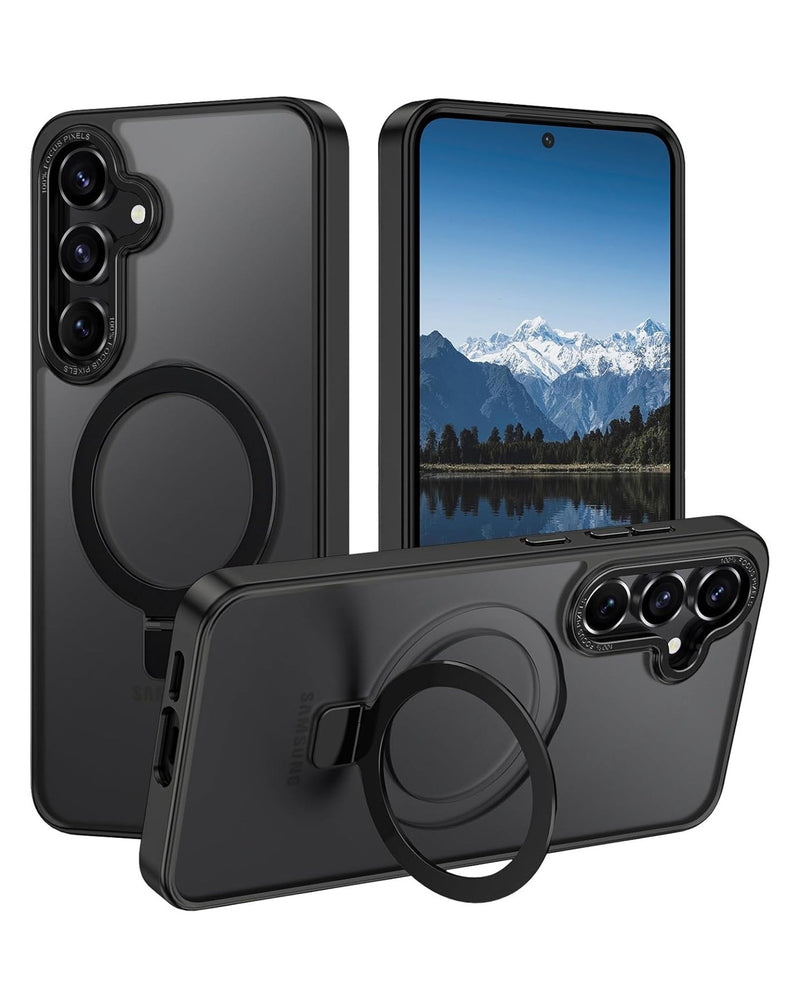 Carbon Wireless Charging Case with Ring Stand for Galaxy S25 Plus (Only Ground Shipping) - Banana Cellular Solutions