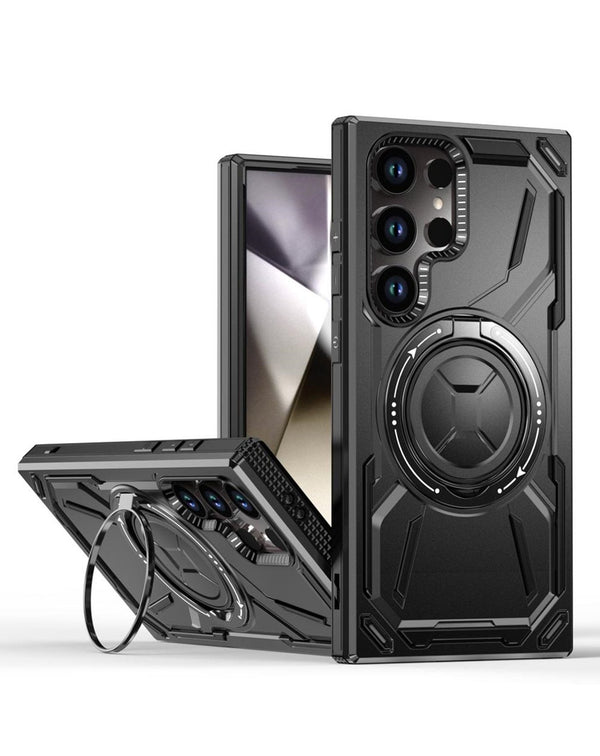 Full - Body Rugged Shockproof Case with Built - in Ring Holder for Galaxy S25 Ultra (Only Ground Shipping) - Banana Cellular Solutions