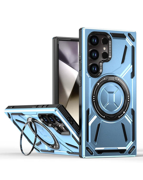 Full - Body Rugged Shockproof Case with Built - in Ring Holder for Galaxy S25 Ultra (Only Ground Shipping) - Banana Cellular Solutions