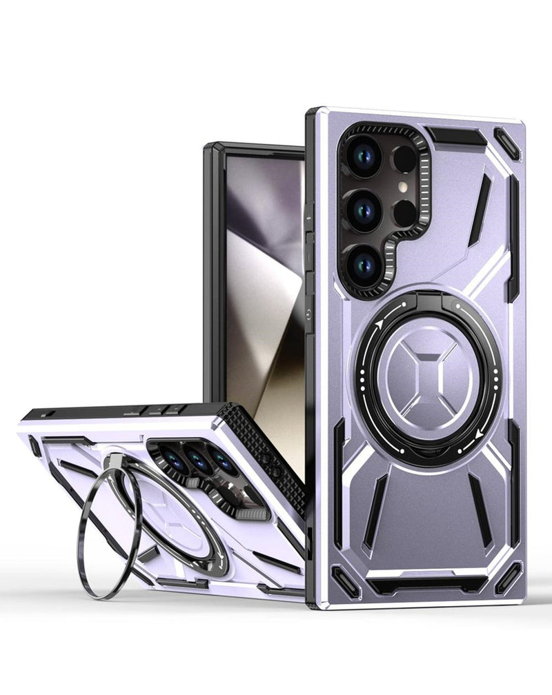 Full - Body Rugged Shockproof Case with Built - in Ring Holder for Galaxy S25 Ultra (Only Ground Shipping) - Banana Cellular Solutions