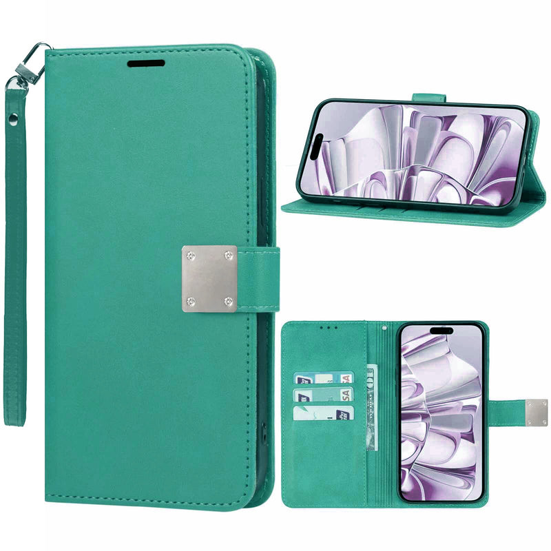 Elegant Leather Wallet Case with Wristlet Strap for Galaxy S25 Ultra (Only Ground Shipping) - Banana Cellular Solutions