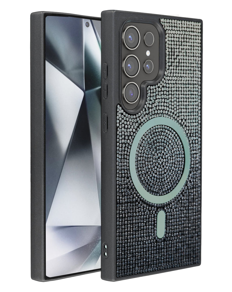 Wireless Charging Bling Diamond Crystal Case for Galaxy S25 Ultra (Only Ground Shipping) - Banana Cellular Solutions