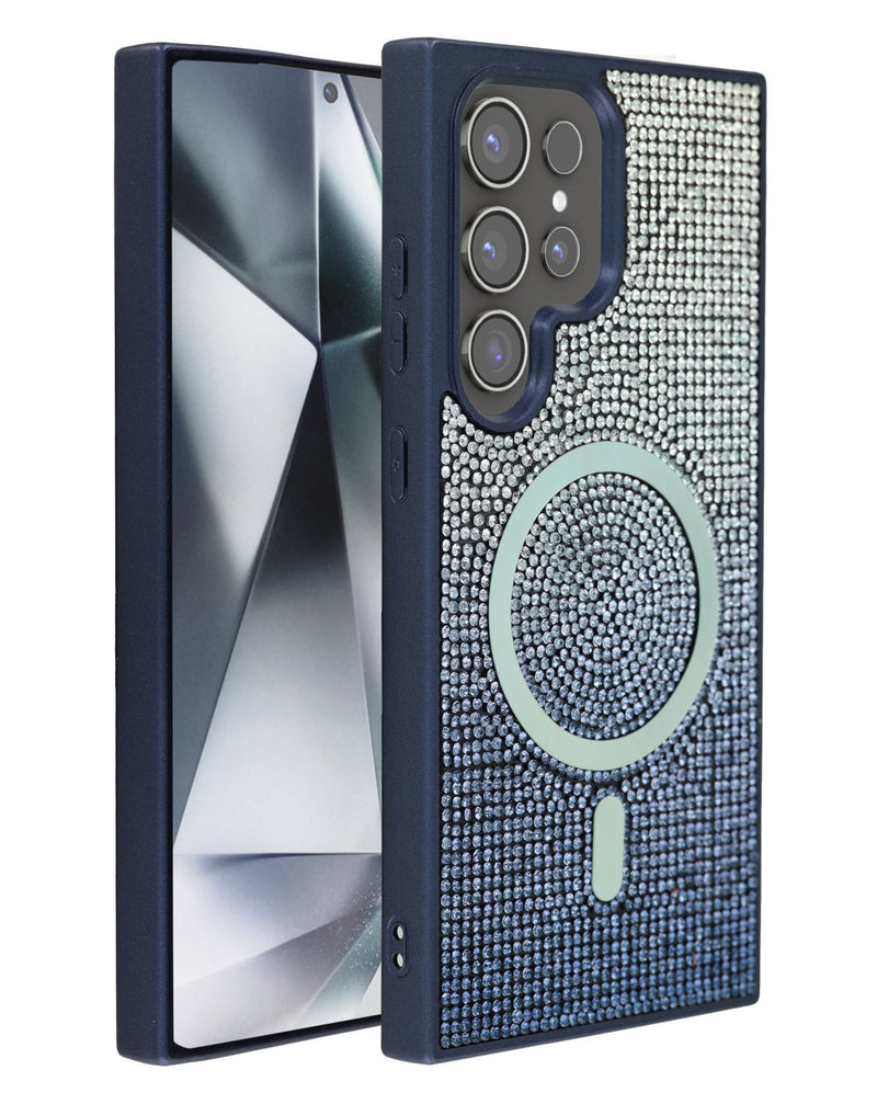 Wireless Charging Bling Diamond Crystal Case for Galaxy S25 Ultra (Only Ground Shipping) - Banana Cellular Solutions