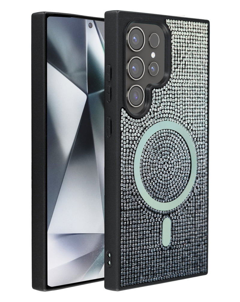 Wireless Charging Bling Diamond Crystal Case for Galaxy S25 Ultra (Only Ground Shipping) - Banana Cellular Solutions