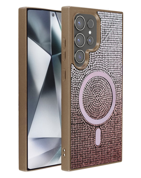 Wireless Charging Bling Diamond Crystal Case for Galaxy S25 Ultra (Only Ground Shipping) - Banana Cellular Solutions