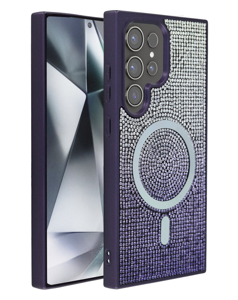 Wireless Charging Bling Diamond Crystal Case for Galaxy S25 Ultra (Only Ground Shipping) - Banana Cellular Solutions